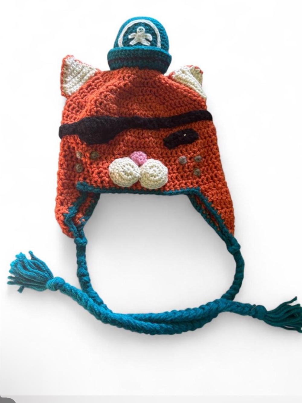 Cartoon “Octonauts” knit head warmer hat Beanie kwazii kitten NWOT